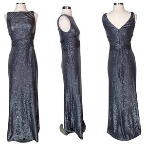 Lauren Ralph Lauren Metallic Maxi Dress - Silver